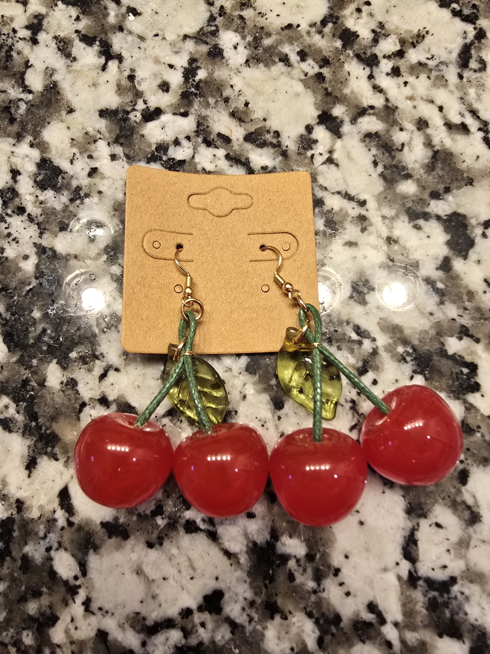 Red Cherry Dangle Earrings